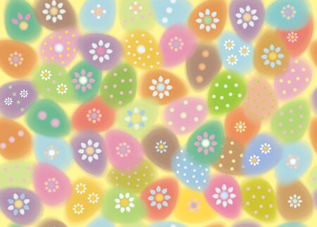Vector Easter seamless pattern , soft, blurred effect.のイラスト素材