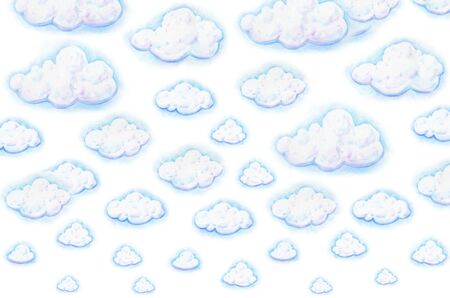 White clouds  on white background. Sky background. の写真素材