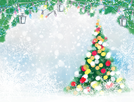 Vector  Christmas greeting card.のイラスト素材