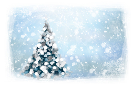 Vector Christmas tree greeting card.のイラスト素材