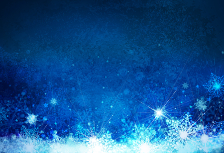 Winter,  blue, snowflakes background. Christmas background.の写真素材