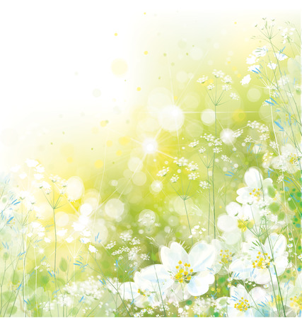 Vector spring floral background.のイラスト素材