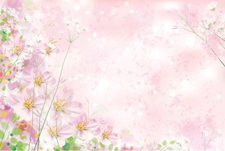 Vector spring floral background.のイラスト素材