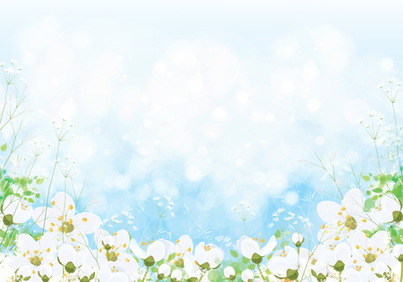 Vector floral background. Spring background.のイラスト素材