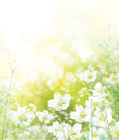 Vector spring, floral background. Nature background.のイラスト素材