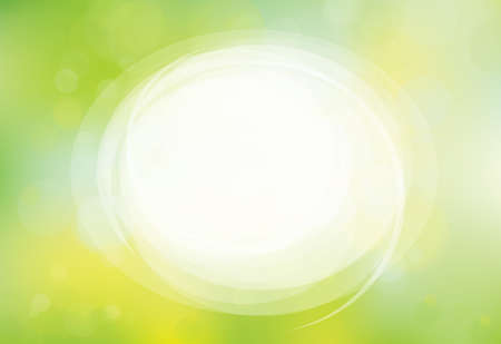 Vector green, bokeh, nature background. Round frame on abstract, green background.のイラスト素材