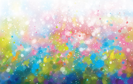 Vector colorful, sparkling background with lights and stars.のイラスト素材