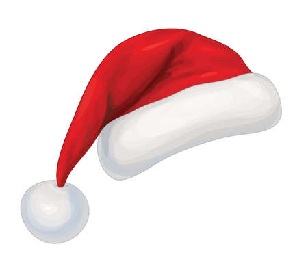 Vector of red Santa Claus hat.のイラスト素材