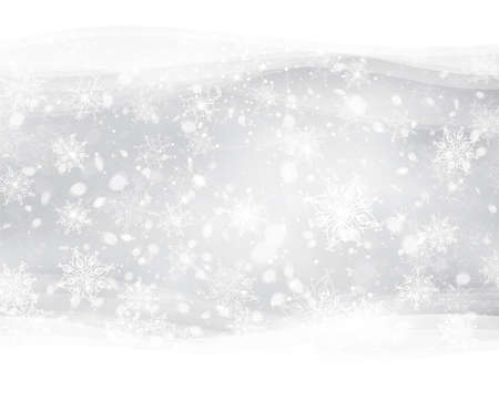Vector silver, winter snowy background. Christmas background.のイラスト素材