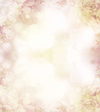 Floral, abstract background in beige, pastel colors.. Floral frame. Illustration.の写真素材