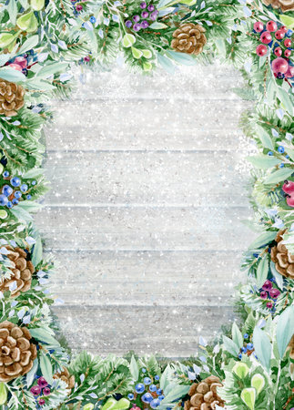 Merry Christmas card.  Greeting card for winter holidays.の写真素材