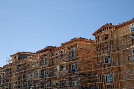 New building construction  Working peopleの写真素材