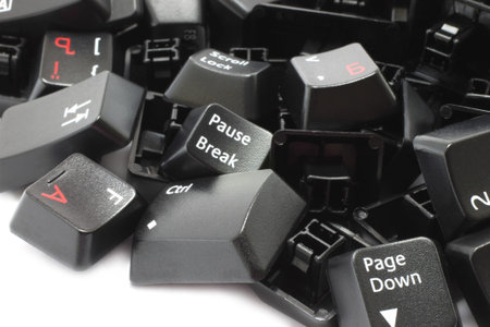 Keyboard keys isolated on a white background