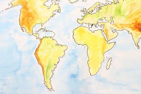 Map of part of the world close-upの写真素材