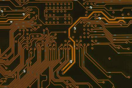 Circuit board background close-up
