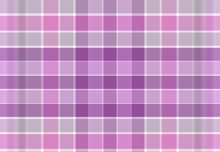 Seamless pattern of checkered cotton or linen fabric in pink and purple pastel colors. Template for table cloths, kitchen towels and napkins, children's and adult clothing, bedding or bed dress, packaging, notebook covers.の写真素材