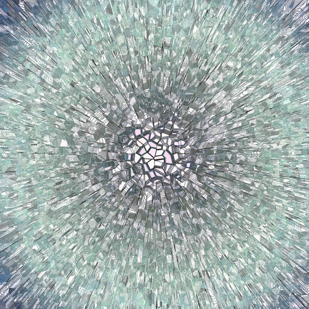 Abstract psychedelic futuristic digital generated mosaic background in pastel gray, pink and light...