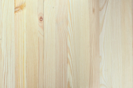 Wooden surface texture close up - natural background. Light pine tree timber pattern. Pine tree conifers planks texture, wooden boardの写真素材