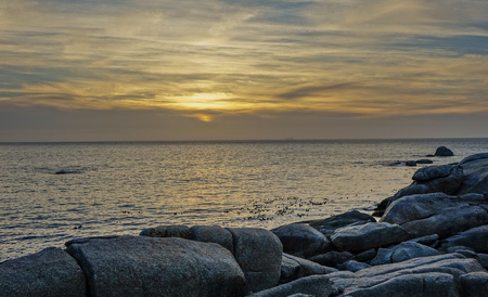 Camps Bay, Cape Town, South Africa - November 12, 2017: Sunset view at Camps Bay beach, near Cape Townのeditorial素材