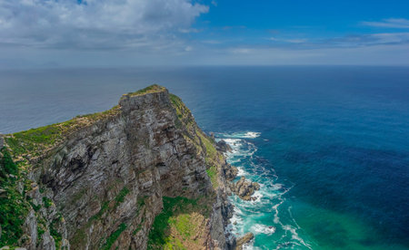 Cape Point, Cape Town, South Africa - November 4, 2017: Landscape view of Cape Point, on the Cape Peninsula the Cape Pointのeditorial素材