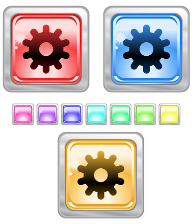 Color web buttons. Vector illustrationのイラスト素材