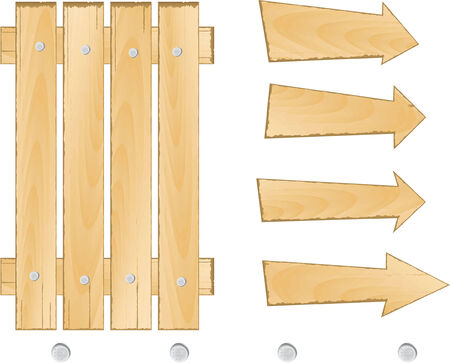  set of wooden sign vectorのイラスト素材