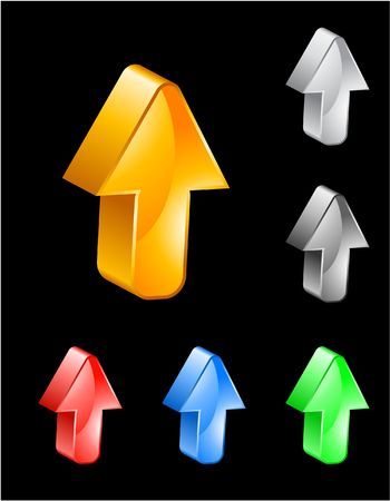 3D vector iconsのイラスト素材