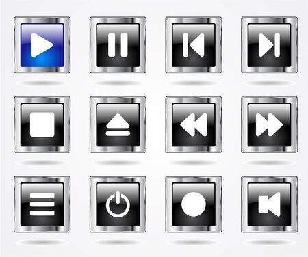 media buttons. の写真素材