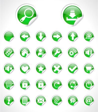 Stickers with web icons.の写真素材