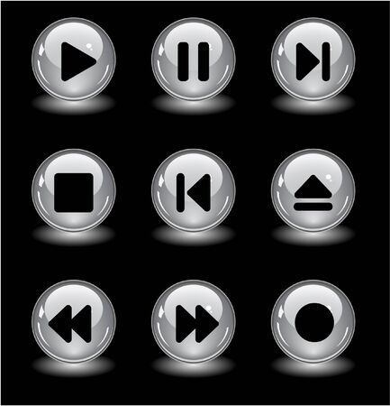 media buttonsの写真素材