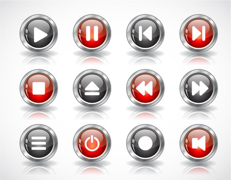 media buttons.の写真素材