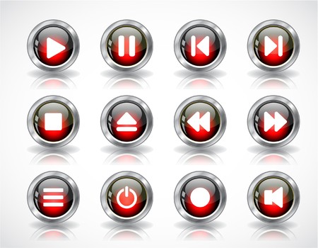 media buttons. の写真素材