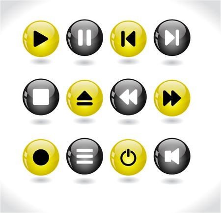 media buttons.  illustrationの写真素材