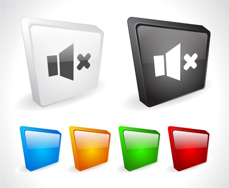 Color 3d buttons for web. Vectorのイラスト素材