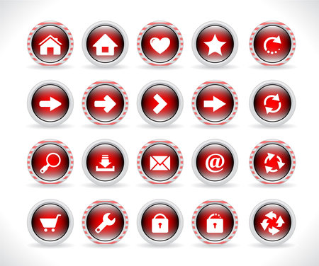 Buttons for web. Vector illustration.のイラスト素材
