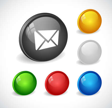 Color 3d buttons for web. Vectorのイラスト素材