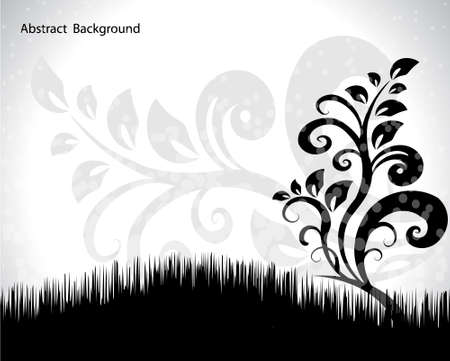 Vector illustration of abstract floral backgroundのイラスト素材