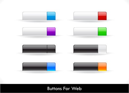 Set of buttons for websiteのイラスト素材