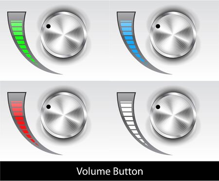 Metal volume button. Vector illustrationのイラスト素材