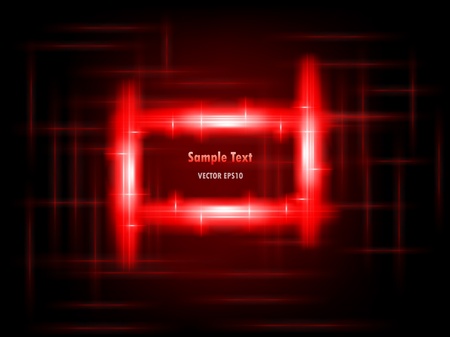 Vector illustration of futuristic red abstract glowing frame. Eps10のイラスト素材