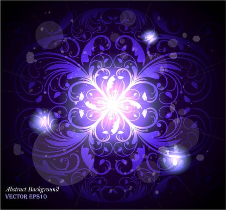 Seamless floral wallpaper pattern, black. Vector illustration.のイラスト素材