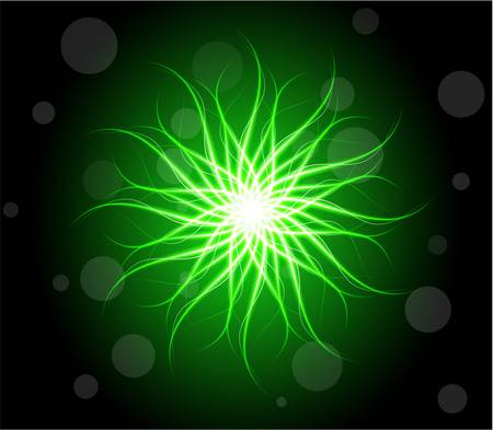 Vector illustration of futuristic green abstract glowing backgroundのイラスト素材