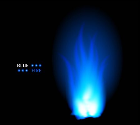 Blue fire ball flame burn vector backgroundのイラスト素材