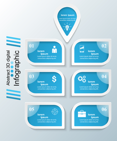Business Infographics origami style Vector illustration.のイラスト素材