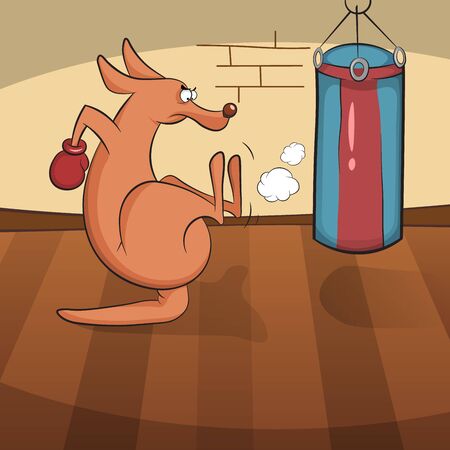 Funny animals playactive sports.のイラスト素材