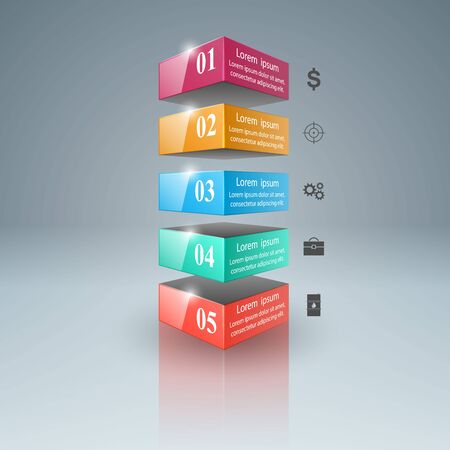 Business Infographics origami style Vector illustration.のイラスト素材