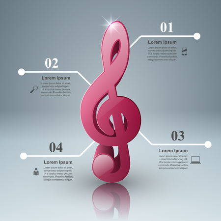 Infographic design template and marketing icons. Note icon.のイラスト素材