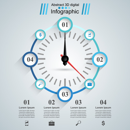Infographic design template and marketing icons. Speedometer icon. Arrow icon.のイラスト素材