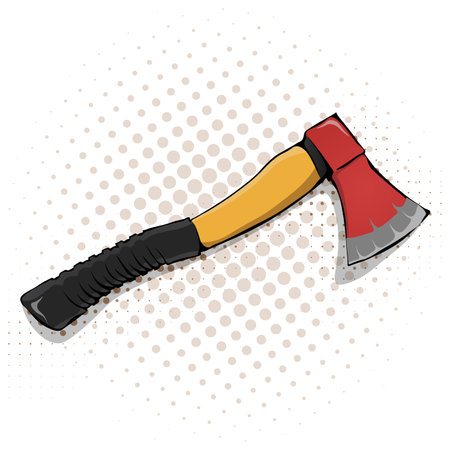 Axe icon on the white background.のイラスト素材