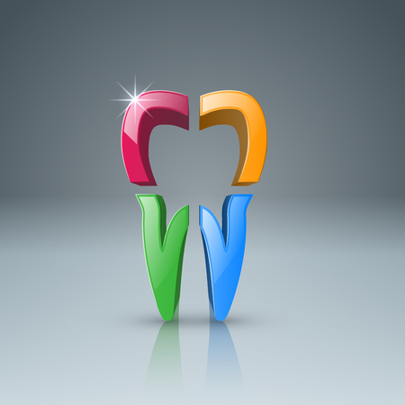 Business Infographics origami style Vector illustration. Tooth icon.のイラスト素材